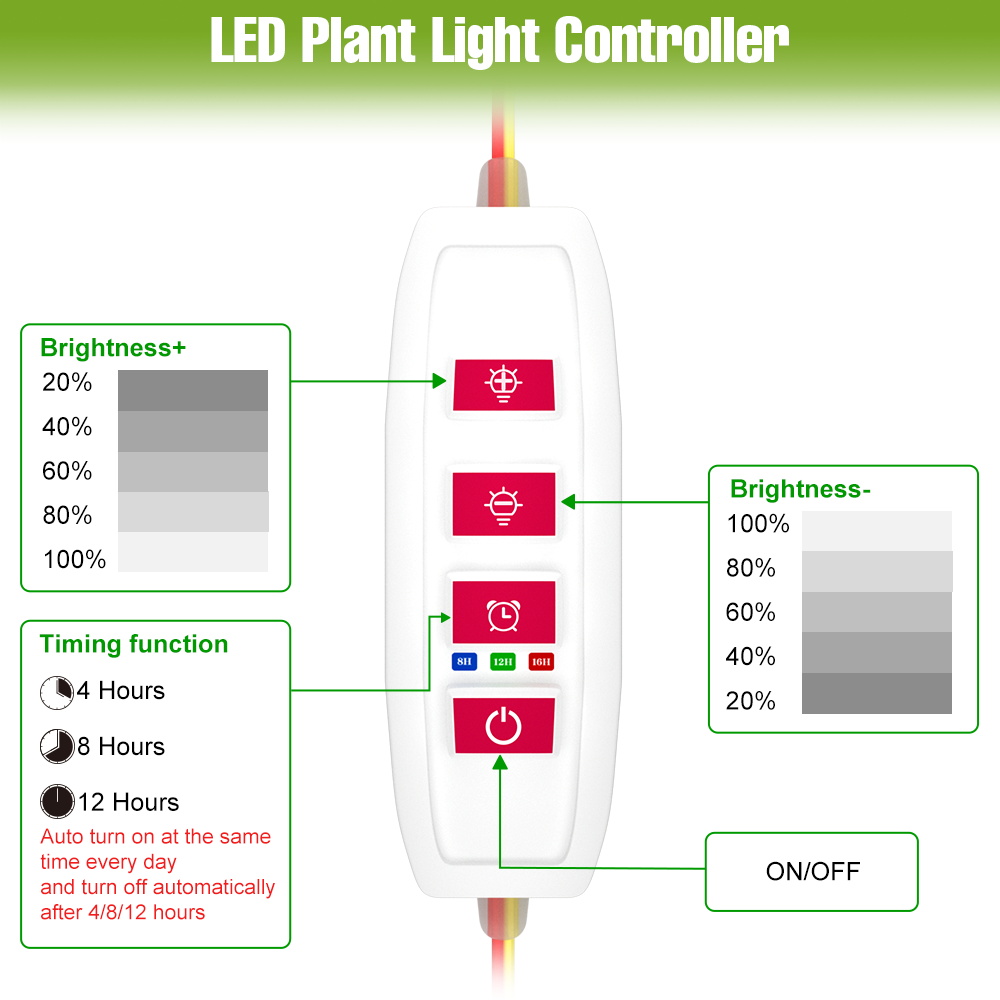Barra de Luz LED para Plantas  - Echeveria Succulent avaliação e preço